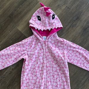 Dragon Pajamas Hoodie One-piece Girls 5/6